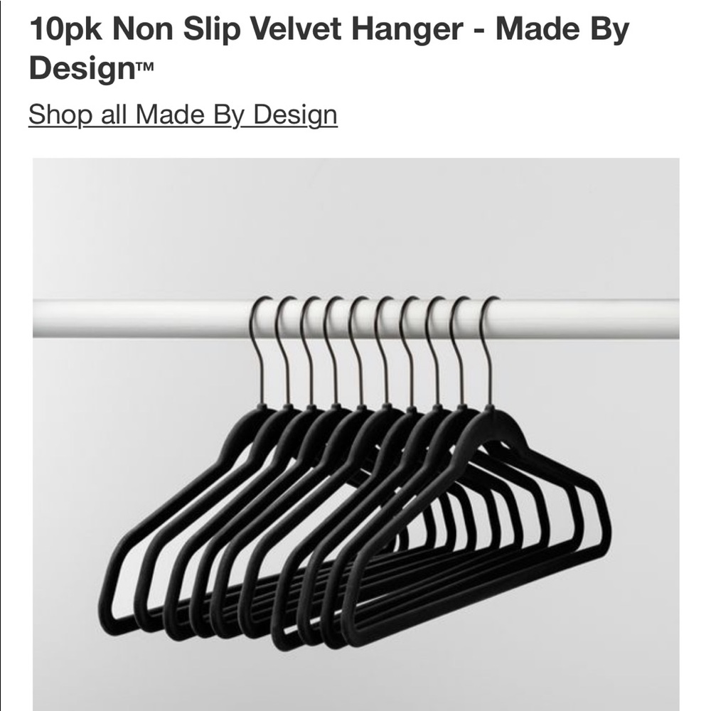 NWT 10 pack velvet nonslip hangers